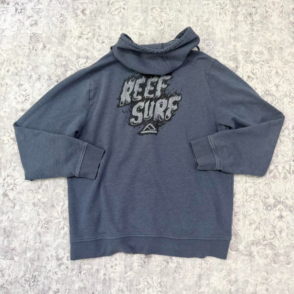 Men’s Reef Hoodie Full Zip Sweatshirt Blue